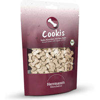 Produktbild von Herrmann's Manufaktur Bio Miniknochen Cookis Huhn Belohnungssnack laktosefrei und ohne Zucker 100 g - 100 g
