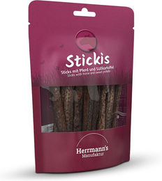 Herrmann's Manufaktur Bio Pferd mit Süßkartoffeln Stickis Trockenfleisch für Pferde 80 g - 80 g – Bild 1 von 2
