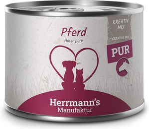 Herrmann's Manufaktur Bio Pferd Nassfutter Kreativ-Mix Monoprotein Adult 12 x 200 g - 12 x 200 g – Bild 1 von 2
