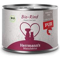 Produktbild von Herrmann's Manufaktur Bio Rind Reinfleisch Kreativ-Mix Monoprotein für Adult Hunde 12 x 200 g - 12 x 200 g