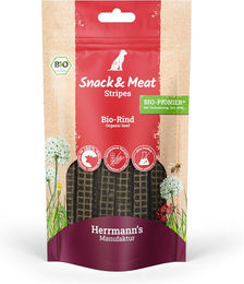 Herrmann's Manufaktur Bio Rind Trockenfleisch Snack & Meat Stripes für Hunde 80 g – Bild 1 von 1