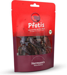 Herrmann's Manufaktur Bio Rinderwürstchen Trockenfleisch für Hunde 80 g – Bild 1 von 2