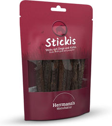 Herrmann's Manufaktur Bio Trockenfleisch Stickis Ziege mit Kürbis 80 g - 80 g – Bild 1 von 2