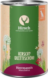 Herrmann's Selection Adult Hundefutter Hirsch mit Kartoffel und Quitte Bio getreidefrei 6 x 400 g - 6 x 400 g – Bild 1 von 2
