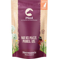 Produktbild von Herrmann's Selection Bio Katzen Nassfutter Adult Pferd mit Karotte und Kokosflocken 60 x 100 g - 20 x 100 g