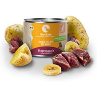 Produktbild von Herrmann's Selection Bio Katzenfutter Ente mit Kartoffeln und Bananenchips Adult 12 x 200 g - 12 x 200 g