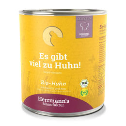 Herrmann's Selection Sensible Bio Huhn mit Karotte und Reis Stückchen in Sauce für Adult Hunde 6 x 800 g - 6 x 800 g – Bild 1 von 3