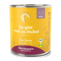 Produktbild von Herrmann's Selection Sensible Bio Huhn mit Karotte und Reis Stückchen in Sauce für Adult Hunde 6 x 800 g - 6 x 800 g