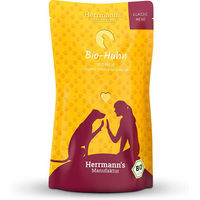 Produktbild von Herrmanns Bio Hundefutter Huhn mit Hirse Stückchen in Sauce 12 x 130 g - 10 x 130 g