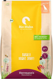 Herrmanns Bio Hundetrockenfutter Selection Adult Bio-Huhn mit Reis und Erbsen 10 kg - 10 kg – Bild 1 von 5