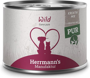 Herrmanns Bio Katzen Nassfutter Kreativ-Mix Wild Hirsch 12 x 200 g - 12 x 200 g – Bild 1 von 3