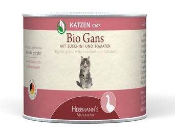 Produktbild von Herrmanns Bio Katzenfutter Gans Nassfutter 12x 200g - 12 x 200 g