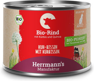 Herrmanns Bio Katzenfutter Rind Adult 12 x 200 g - 12 x 200 g – Bild 1 von 4
