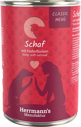 Herrmanns Classic Bio Hundefutter Schaf mit Haferflocken Monoprotein 12 x 400 g Dose - 6 x 400 g – Bild 1 von 5