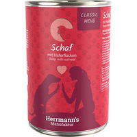 Produktbild von Herrmanns Classic Bio Hundefutter Schaf mit Haferflocken Monoprotein 12 x 400 g Dose - 6 x 400 g