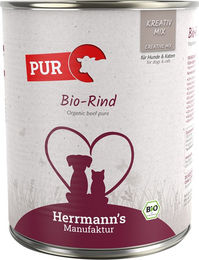 Herrmanns Hundefutter Kreativ-Mix Bio-Rind Reinfleisch 6 x 800 g - 6 x 800 g – Bild 1 von 5