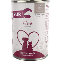 Produktbild von Herrmanns Kreativ-Mix Hundefutter Pferd Monoprotein Bio Stückchen in Sauce Adult 12 x 400 g - 6 x 400 g