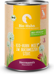Herrmanns Selection Bio Huhn Stückchen in Sauce Adult 12 x 400 g - 6 x 400 g – Bild 1 von 3