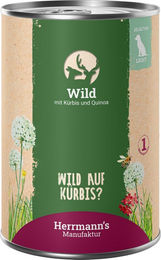 Herrmanns Selection Bio Hundefutter Light Hirsch mit Kürbis und Quinoa Stückchen in Sauce 12 x 400 g - 6 x 400 g – Bild 1 von 3