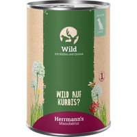 Produktbild von Herrmanns Selection Bio Hundefutter Light Hirsch mit Kürbis und Quinoa Stückchen in Sauce 12 x 400 g - 6 x 400 g