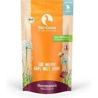 Produktbild von Herrmanns Selection Bio Hundefutter Welpe Gans mit Kürbis und Kartoffeln Stückchen in Sauce 14 x 150 g - 15 x 150 g