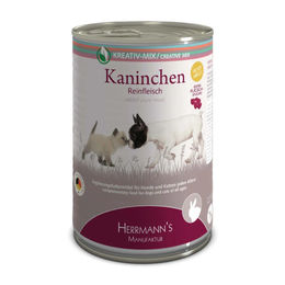 Herrmanns Selection Bio Kaninchen Stückchen in Sauce Monoprotein für Katzen 6 x 400 g - 6 x 400 g – Bild 1 von 3