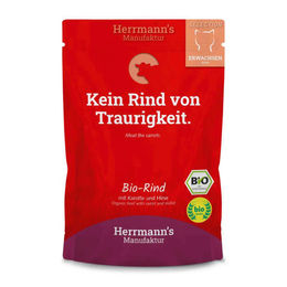 Herrmanns Selection Bio Katzenfutter Rind mit Karotte und Hirse Adult 60 x 100 g Pouch - 20 x 100 g – Bild 1 von 2