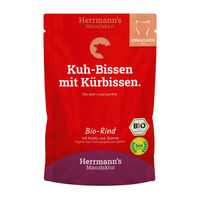 Produktbild von Herrmanns Selection Bio Katzenfutter Rind mit Kürbis und Quinoa Adult 12 x 100 g Pouch - 12 x 100 g