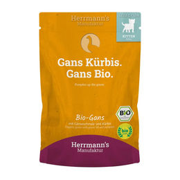 Herrmanns Selection Bio Kitten Nassfutter Gans Pouch - 20 x 100 g – Bild 1 von 2