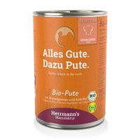 Produktbild von Herrmanns Selection Bio Pute mit Wurzelgemüse Stückchen in Sauce Adult 6 x 400 g - 12 x 400 g
