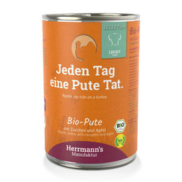 Herrmanns Selection Bio Pute mit Zucchini und Apfel Light Hundefutter 6 x 400 g - 6 x 400 g – Bild 1 von 3