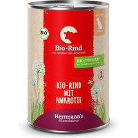 Produktbild von Herrmanns Selection Bio Rind mit Karotten und Amaranth Stückchen in Sauce Hund Adult 12 x 400 g - 400 g