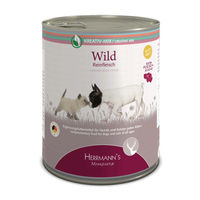 Produktbild von Herrmanns Selection Bio Wild Reinfleisch Stückchen in Sauce für Hunde 6 x 800 g - 6 x 800 g