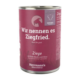 Herrmanns Selection Hund Nassfutter Sensitive Ziege mit Rote Bete und Hirse 6 x 400 g - 6 x 400 g – Bild 1 von 3