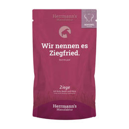 Herrmanns Selection Sensible Bio Hundefutter Ziege mit Rote Bete und Hirse Stückchen in Soße 15 x 150 g - 14 x 150 g – Bild 1 von 3