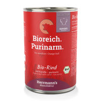 Produktbild von Herrmanns Selection Sensible Bio Rind mit Karotten purinarm für Hunde Adult 6 x 400 g - 6 x 400 g