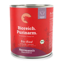 Herrmanns Selection Sensible Bio Rind mit Karotten purinarm für Hunde Adult 6 x 800 g - 6 x 800 g – Bild 1 von 3