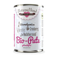 Produktbild von Herzens-Hund Bio-Pute mit Bio-Karotte Getreidefreies Nassfutter für erwachsene Hunde 12 x 400 g - 12 x 400 g