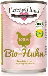 Produktbild von HerzensHund Bio Huhn Reinfleisch pur Hundenfutter 12x400 g - 12 x 400 g