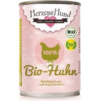 Produktbild von HerzensHund Bio Huhn Reinfleisch pur Hundenfutter 12x400 g - 12 x 400 g