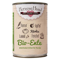 Produktbild von HerzensHund Bio Hundefutter Ente mit Bio-Gemüse 12 x 400 g - 12 x 400 g