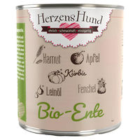 Produktbild von Herzenshund Bio Hundefutter Ente mit Bio-Gemüse getreidefrei Stückchen in Sauce 6x 800 g - 6 x 800 g