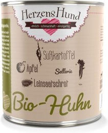 Produktbild von HerzensHund Bio Hundefutter Huhn Adult 6x800 g ohne Konservierungsstoffe