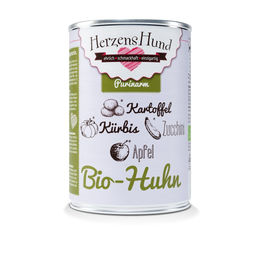 Produktbild von Herzenshund Bio Hundefutter Huhn mit Bio-Kartoffel 12x 400g - 12 x 400 g