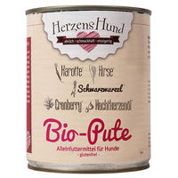 Produktbild von Herzenshund Bio Hundefutter Pute mit Bio Hirse 6 x 800 g - 6 x 800 g