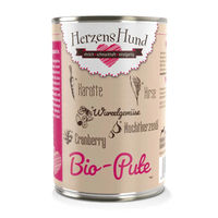 Produktbild von Herzenshund Bio Hundefutter Pute mit Hirse und Hirsch mit Quinoa hoher Fleischanteil 12 x 400 g - 12 x 400 g