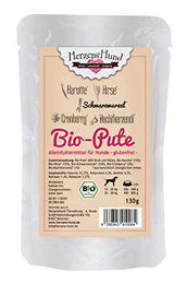 Herzenshund Bio Hundefutter Pute mit hohem Fleischanteil 130g - 15 x 130 g – Bild 1 von 3