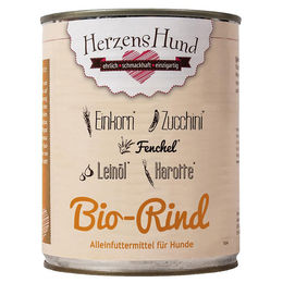 Herzenshund Bio Hundefutter Rind mit hohem Fleischanteil 6 x 800 g - 6 x 800 g – Bild 1 von 3