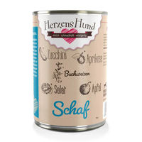 Produktbild von Herzenshund Bio Hundefutter Schaf mit Bio-Zucchini 12x400g - 12 x 400 g