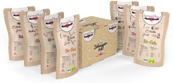 Produktbild von HerzensHund Bio Schnupperpaket für Hunde Adult Glutenfrei und Hypoallergen 7x130g - 7 x 130 g